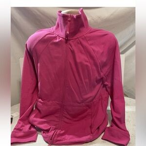 T By Talbots Pink Full Zip Collard Long Sleeve Jacket